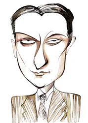 Dinu Lipatti, Romanian pianist and composer, caricature